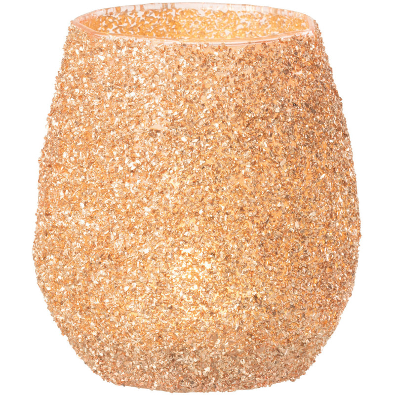 Photophore moderne Diamètre 12 cm en Verre Pêche - 3