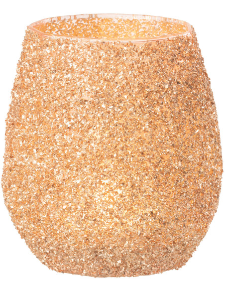 Photophore moderne Diamètre 12 cm en Verre Pêche - 3