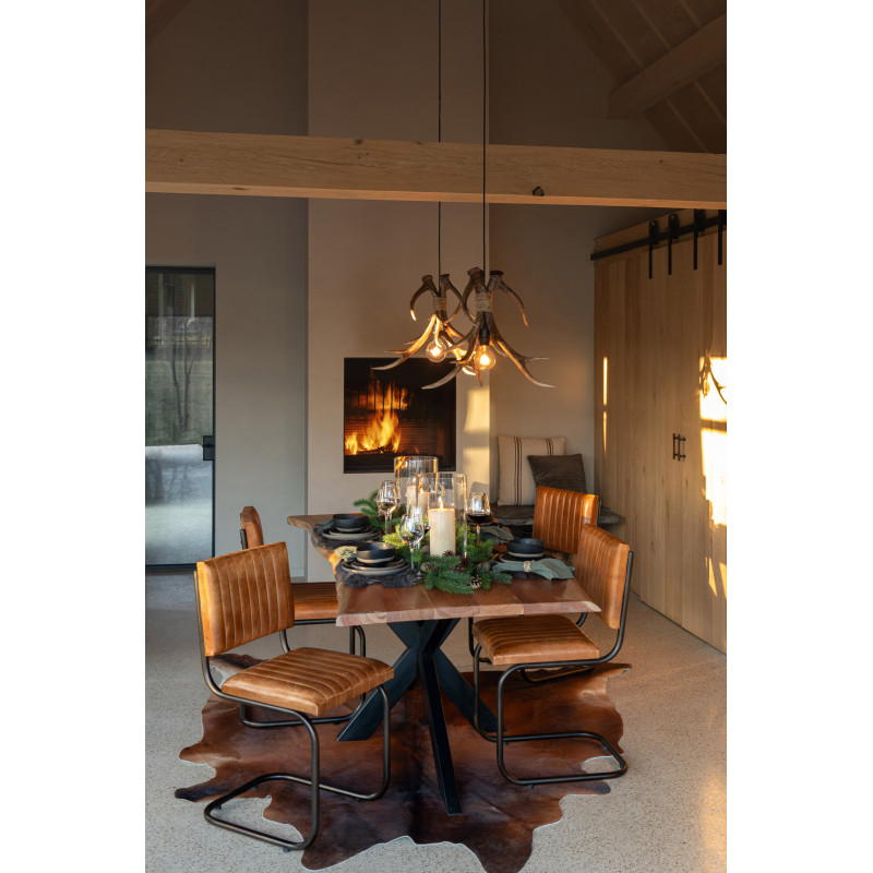 Suspension originale branches Bois de cerf 50 cm en Résine Marron Antlers J-Line - 2