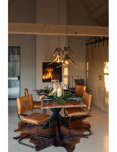 Suspension originale branches Bois de cerf 50 cm en Résine Marron Antlers J-Line - 2