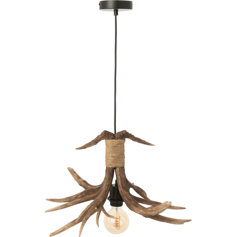 Suspension originale branches Bois de cerf 50 cm en Résine Marron Antlers J-Line - 3