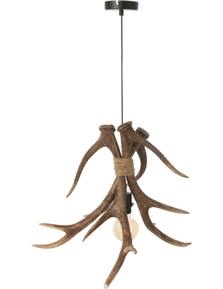 Grande Suspension originale branches Bois de cerf 56 cm en Résine Marron Antlers - 2