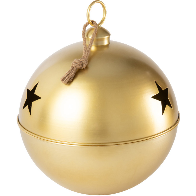 Grande Boule de Noël déco XL à suspendre Diamètre 51 cm en Métal Doré Motif étoiles Stello - 1