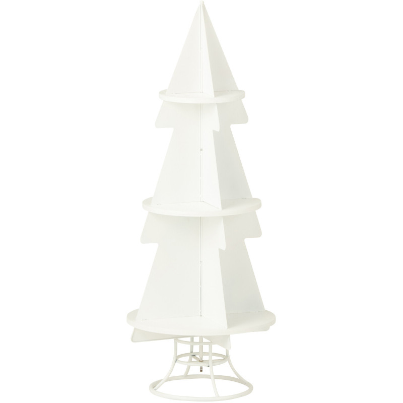 Étagère originale Sapin de Noël 3 niveaux 120 cm en Métal Blanc X'mas - 1