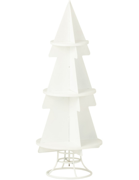 Étagère originale Sapin de Noël 3 niveaux 120 cm en Métal Blanc X'mas - 1