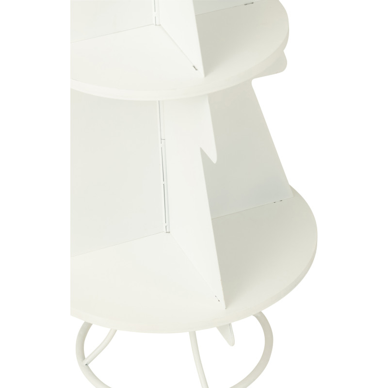 Étagère originale Sapin de Noël 3 niveaux 120 cm en Métal Blanc X'mas - 3