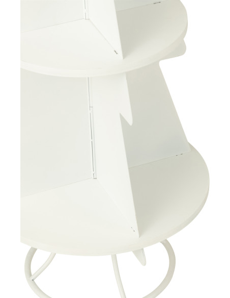Étagère originale Sapin de Noël 3 niveaux 120 cm en Métal Blanc X'mas - 3