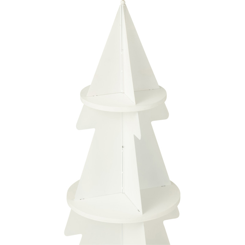 Étagère originale Sapin de Noël 3 niveaux 120 cm en Métal Blanc X'mas - 4