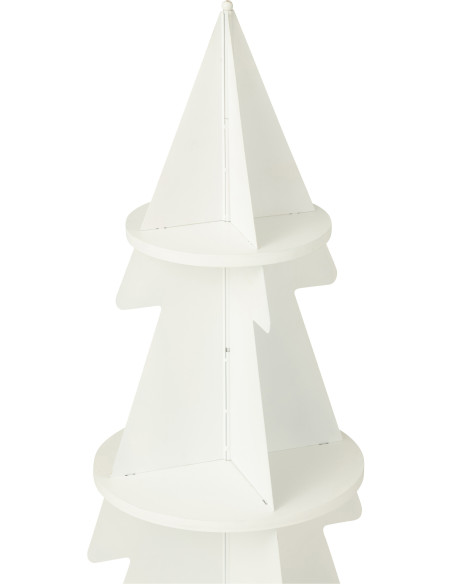Étagère originale Sapin de Noël 3 niveaux 120 cm en Métal Blanc X'mas - 4
