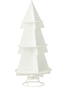Étagère originale Sapin de Noël 3 niveaux 170 cm en Métal Blanc X'mas - 1