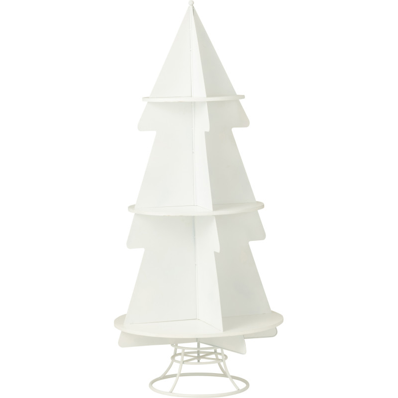 Étagère originale Sapin de Noël 3 niveaux 170 cm en Métal Blanc X'mas - 1