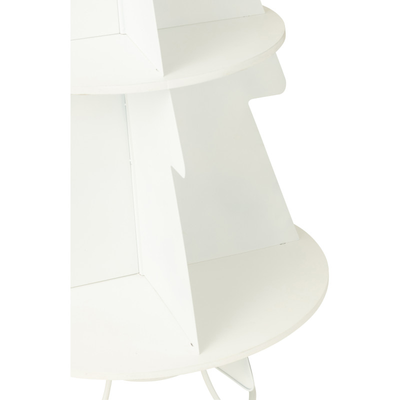 Étagère originale Sapin de Noël 3 niveaux 170 cm en Métal Blanc X'mas - 3