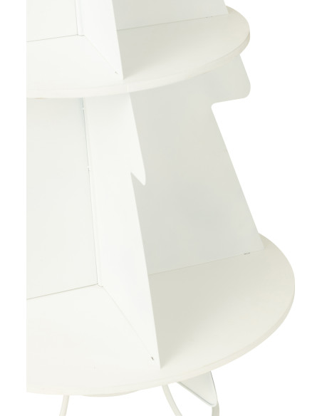 Étagère originale Sapin de Noël 3 niveaux 170 cm en Métal Blanc X'mas - 3
