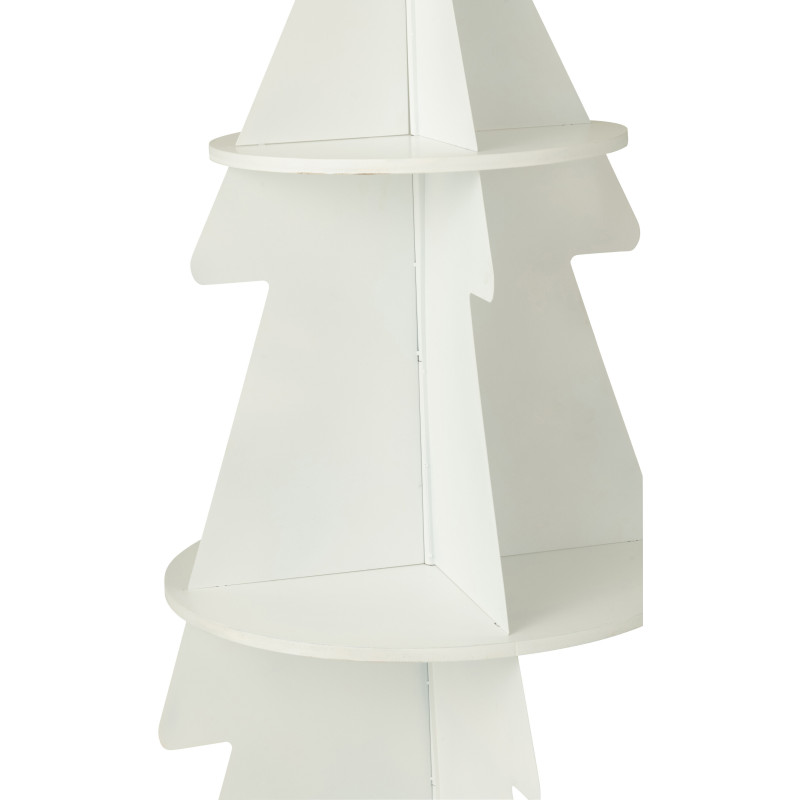 Étagère originale Sapin de Noël 3 niveaux 170 cm en Métal Blanc X'mas - 4
