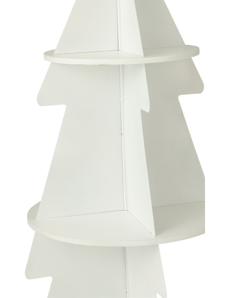 Étagère originale Sapin de Noël 3 niveaux 170 cm en Métal Blanc X'mas - 4