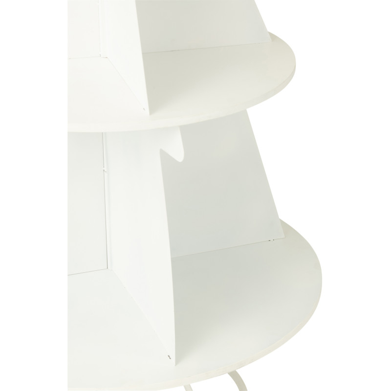 Grande Étagère originale Sapin de Noël 4 niveaux 214 cm en Métal Blanc X'mas - 3