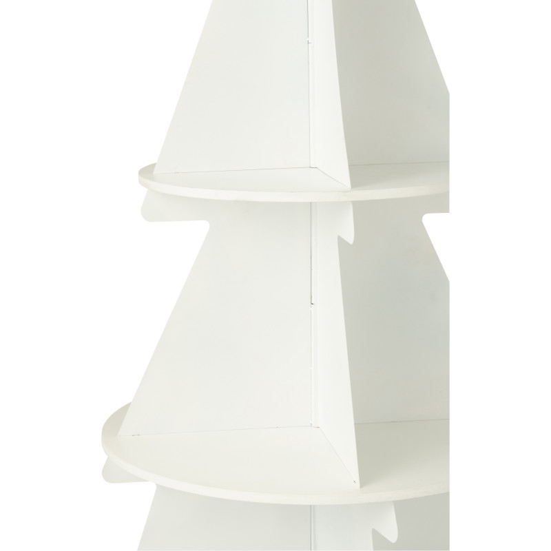 Grande Étagère originale Sapin de Noël 4 niveaux 214 cm en Métal Blanc X'mas - 4