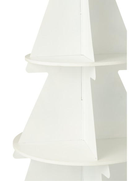 Grande Étagère originale Sapin de Noël 4 niveaux 214 cm en Métal Blanc X'mas - 4
