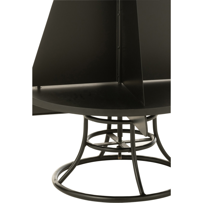 Étagère originale Sapin de Noël 3 niveaux 120 cm en Métal Noir X'mas - 2