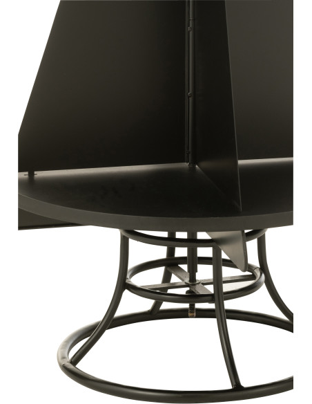 Étagère originale Sapin de Noël 3 niveaux 120 cm en Métal Noir X'mas - 2