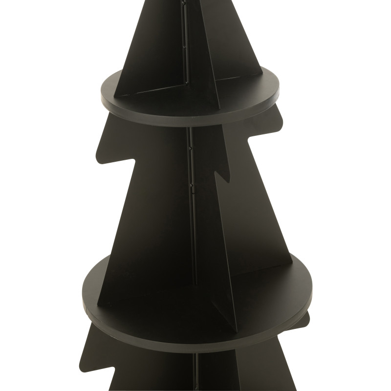 Étagère originale Sapin de Noël 3 niveaux 120 cm en Métal Noir X'mas - 4