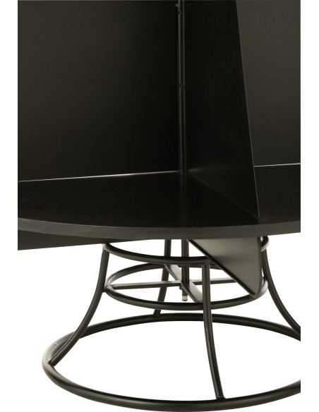 Étagère originale Sapin de Noël 3 niveaux 170 cm en Métal Noir X'mas - 2