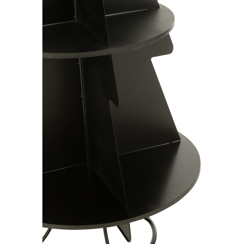 Étagère originale Sapin de Noël 3 niveaux 170 cm en Métal Noir X'mas - 3