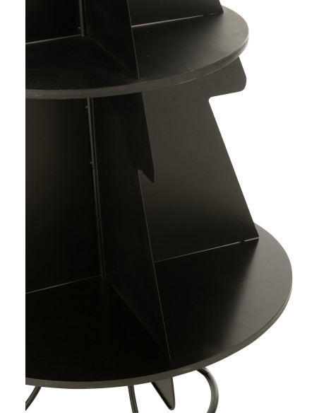 Étagère originale Sapin de Noël 3 niveaux 170 cm en Métal Noir X'mas - 3