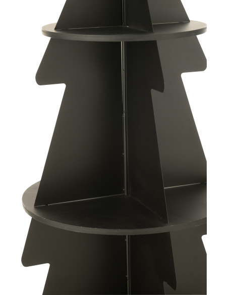 Étagère originale Sapin de Noël 3 niveaux 170 cm en Métal Noir X'mas - 4