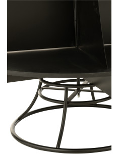 Grande Étagère originale Sapin de Noël 4 niveaux 214 cm en Métal Noir X'mas - 2
