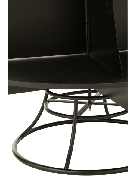 Grande Étagère originale Sapin de Noël 4 niveaux 214 cm en Métal Noir X'mas - 2