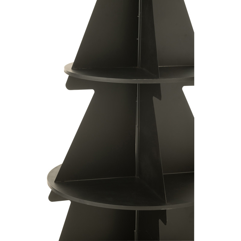 Grande Étagère originale Sapin de Noël 4 niveaux 214 cm en Métal Noir X'mas - 3