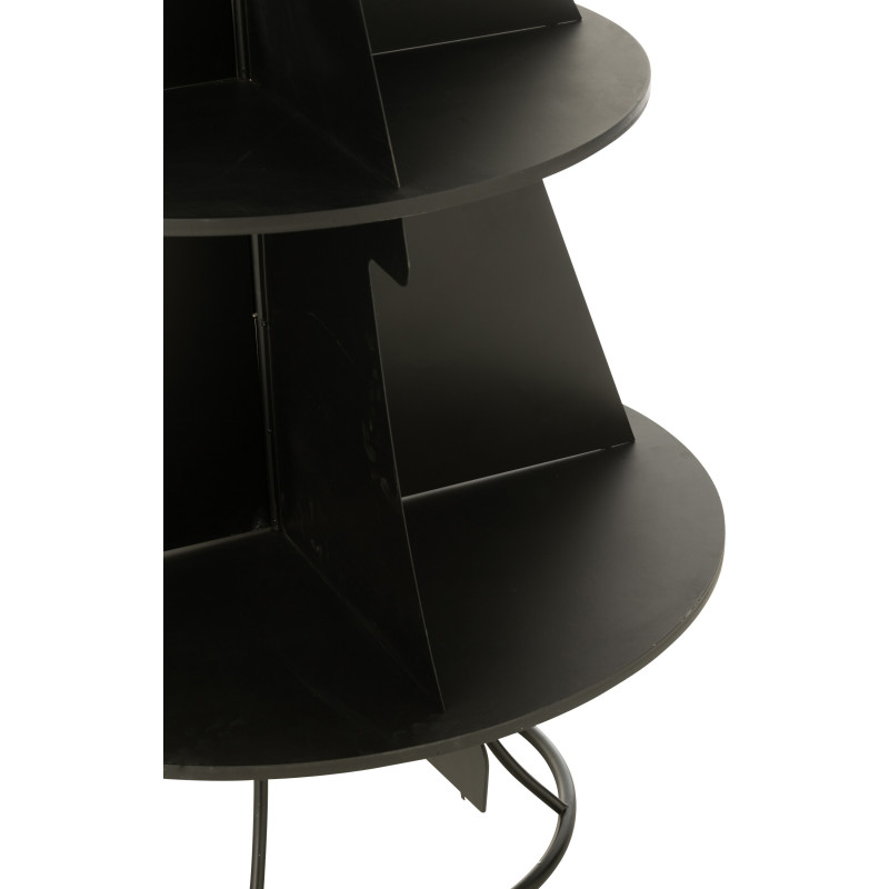 Grande Étagère originale Sapin de Noël 4 niveaux 214 cm en Métal Noir X'mas - 4