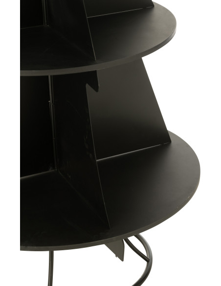 Grande Étagère originale Sapin de Noël 4 niveaux 214 cm en Métal Noir X'mas - 4