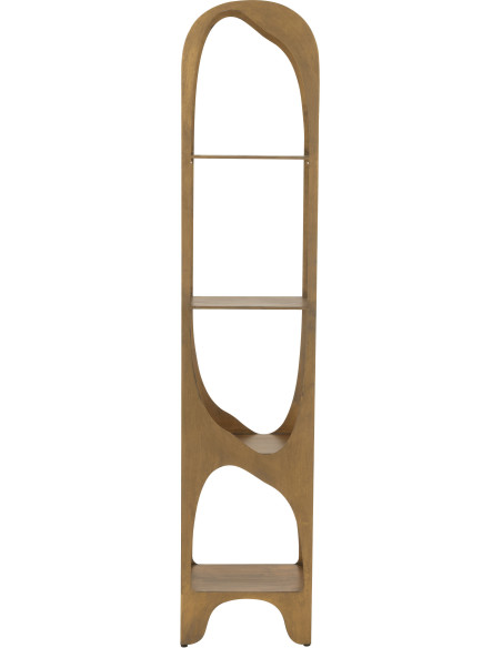 Grande Étagère moderne chic 4 niveaux en Métal Doré Vieilli Var J-Line - 2