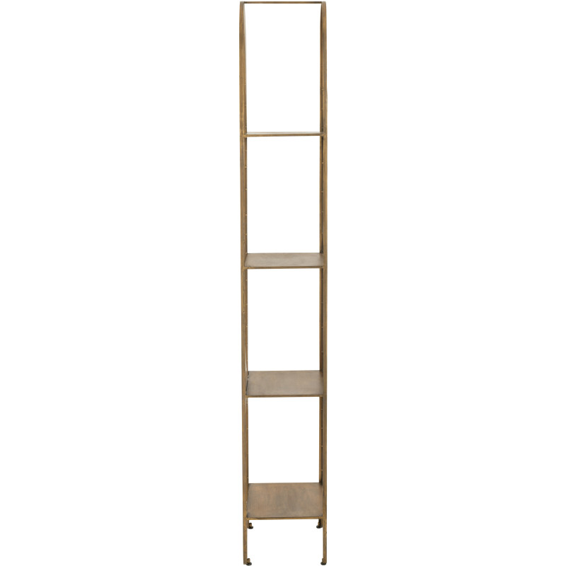 Grande Étagère moderne chic 4 niveaux en Métal Doré Vieilli Var J-Line - 3