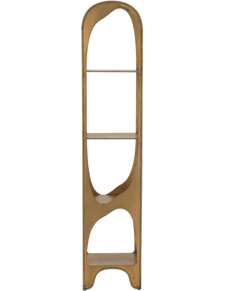 Grande Étagère moderne chic 4 niveaux en Métal Doré Vieilli Var J-Line - 4