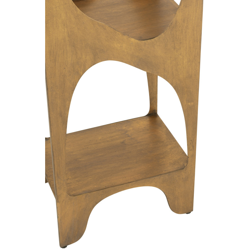 Grande Étagère moderne chic 4 niveaux en Métal Doré Vieilli Var J-Line - 6