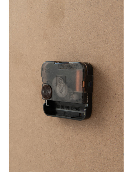 Grande Horloge murale moderne Ronde 80 cm en Bois MDF Noir Rotin Naturel Tressé Timpora - 5