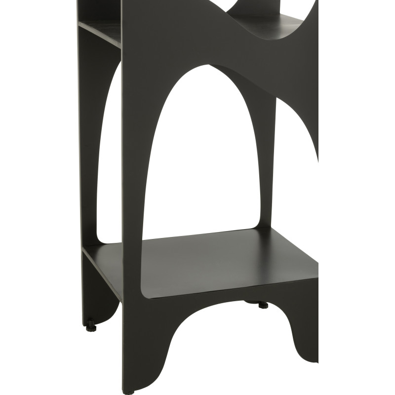 Grande Étagère moderne chic 4 niveaux en Métal Noir Var - 6