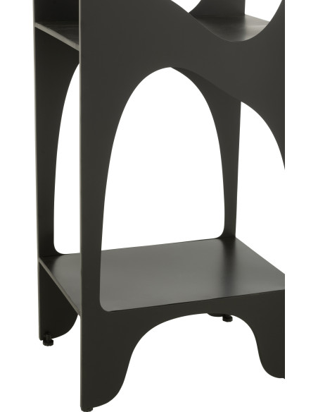 Grande Étagère moderne chic 4 niveaux en Métal Noir Var - 6