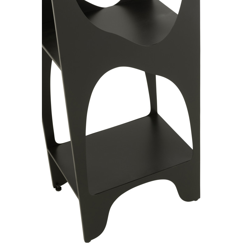 Grande Étagère moderne chic 4 niveaux en Métal Noir Var - 7