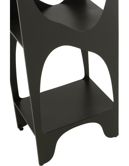 Grande Étagère moderne chic 4 niveaux en Métal Noir Var - 7