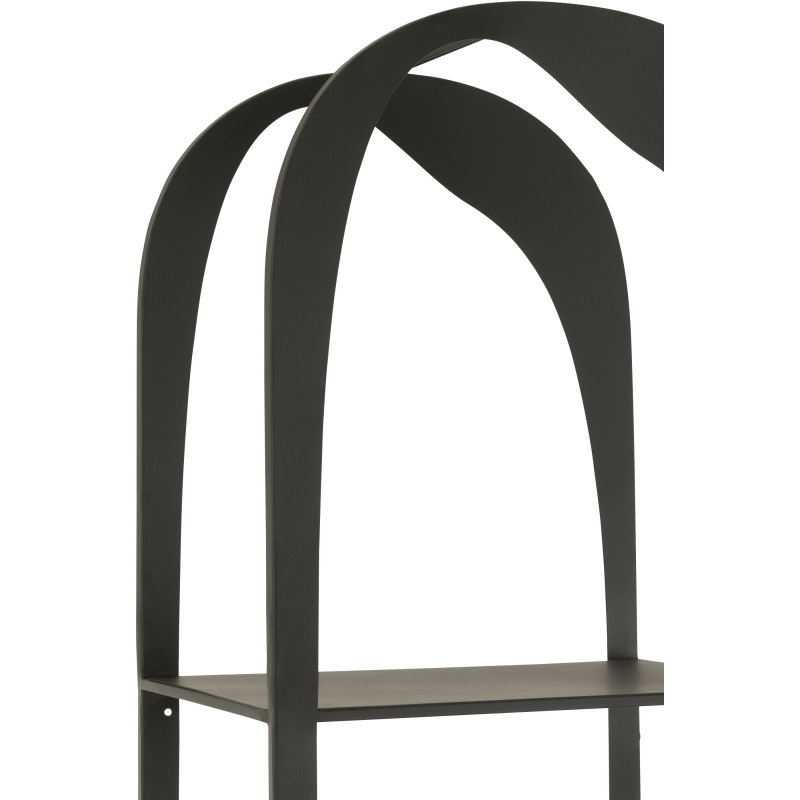 Grande Étagère moderne chic 4 niveaux en Métal Noir Var - 8