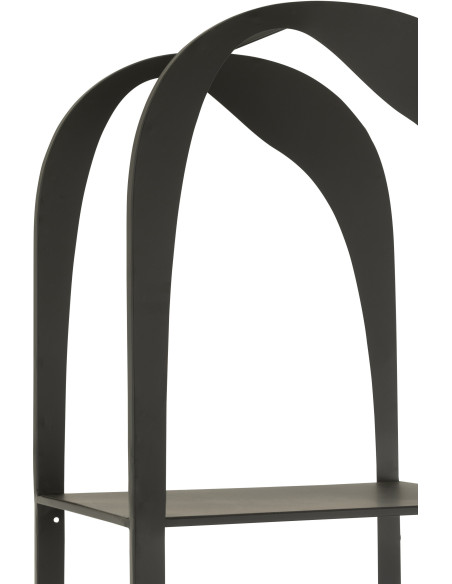 Grande Étagère moderne chic 4 niveaux en Métal Noir Var - 8