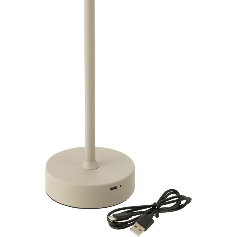 Lampe à poser sans fil moderne design Hauteur 37 cm en Métal Taupe Goa - 6