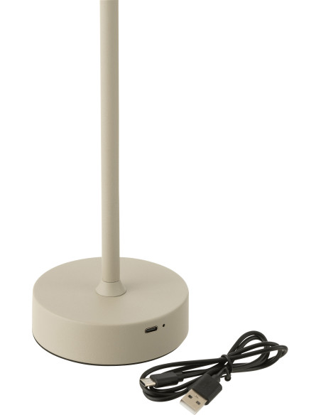 Lampe à poser sans fil moderne design Hauteur 37 cm en Métal Taupe Goa - 6