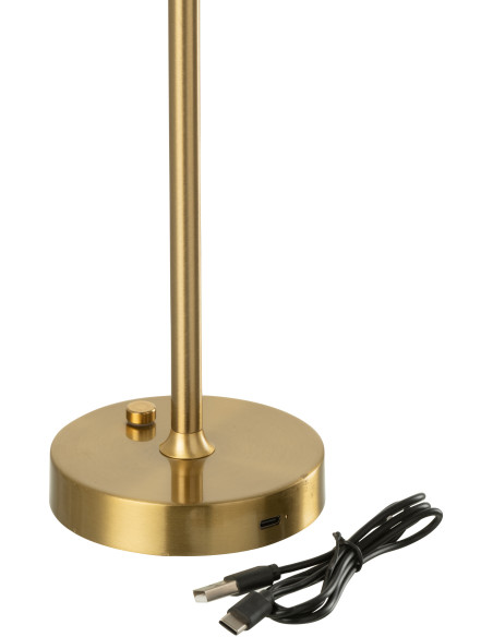 Lampe à poser sans fil moderne chic Hauteur 31 cm en Métal Doré Noé - 5