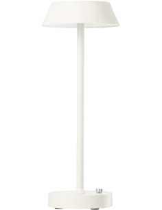 Lampe à poser sans fil moderne chic Hauteur 31 cm en Métal Blanc Noé - 1