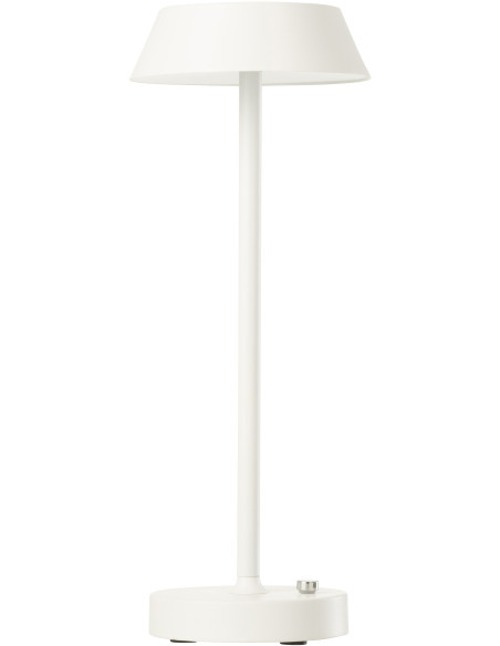 Lampe à poser sans fil moderne chic Hauteur 31 cm en Métal Blanc Noé - 1